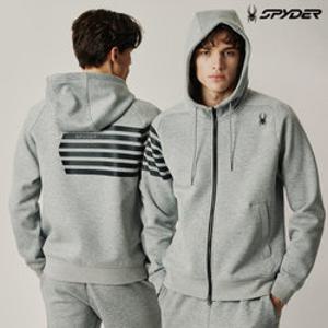 [스파이더] 남성 라드패드 후드 집업 셋업 자켓 SPJPCNFT301MMGR