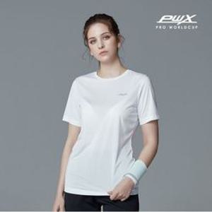 [프로월드컵] 여성 화이트 UV차단 라운드넥 반팔 티셔츠 P201I002A02_WH