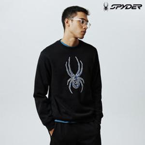 [스파이더] 공용 빅 홀로그램 기모 맨투맨 티셔츠 SPIWCNRL303UBLK