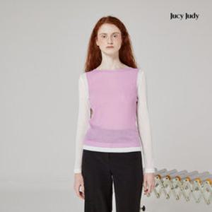 쥬시쥬디 J컬러블록슬림핏티셔츠