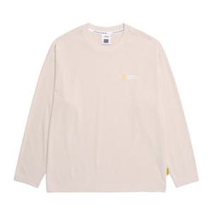 내셔널지오그래픽 N255UTS901 수피마 세미오버핏 긴팔 티셔츠 OAK BEIGE