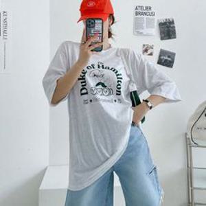 [비비드글램]해밀턴 박스티 4color / 영문 프린팅 루즈핏 오버핏 티셔츠 / 남녀공용 빅사이즈 44~88