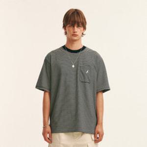 캉골 원 포켓 스트라이프 티셔츠 2782 블랙 KRECST27820BK