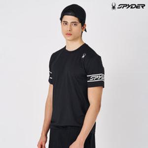 [스파이더] 남성 코어 반팔 티셔츠 SPKMCNRS201MBLK