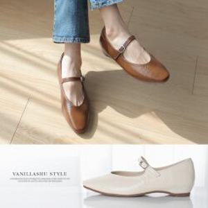 바닐라슈 하이디 메리제인 키높이웨지 몰드창 플랫슈즈(3cm)