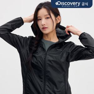 [디스커버리] 여성 초경량 립스탑 바람막이 (BLACK) DWWJ7D053-BKS