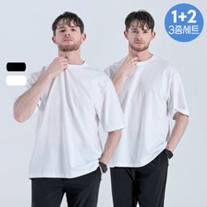 [1+ 1+ 1] 면100% 20수 베이직 반팔 티셔츠 3pack