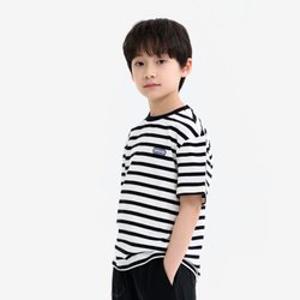 [본사][아웃도어프로덕츠키즈]에센셜 스트라이프 반팔티 (블랙) OD252ISS01_BLK