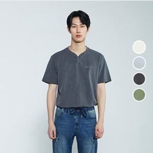 [백화점][버커루]남여공용 26수 헨리넥 반팔 티셔츠 B232TS035P