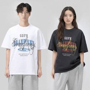 그랜피니 오버핏 빈티지 그래픽 반팔 티셔츠