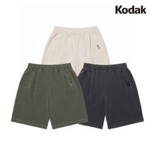 [코닥어패럴] 에어로쿨 와플 워싱 5부 반바지 (3 COLOR)