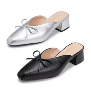 [론칭가 166,000원] 에스콰이아 여성 로라 리본 스틸레토 뮬(4cm) ESHP685_686