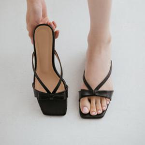 [SOVO] 드레이 슬리퍼 뮬 3cm