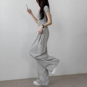 아트박스/라이니 자체제작 사이드핀턱 나일론 팬츠 mb-8046c