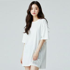 [폴앤폴]롱 슬릿 레이어드 무지 반팔티 남여공용 SS1