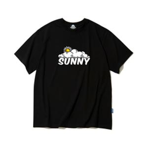 [트립션]SUNNY & CLOUD GRAPHIC T-SHIRTS - BLACK