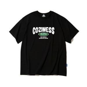 [트립션]COZINESS VARSITY LOGO T-SHIRTS - BLACK