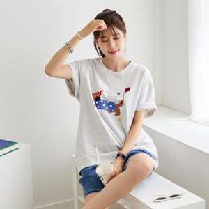 [나크21]데일리 프린팅 루즈핏 반팔티 NK52-TE-50