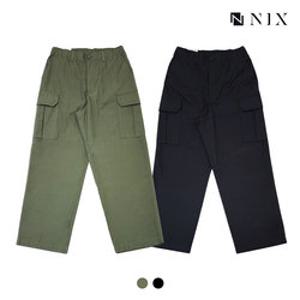 [NIX]유니)립스탑 밴딩 카고 와이드팬츠(FNRSCNW772M)