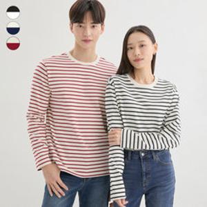 [게스] 유니 스트라이프 긴팔티 NP3KE401
