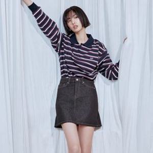 [백화점][플랙진]공용 스트라이프 럭비 카라 티셔츠 (PWTI1RLL11U)
