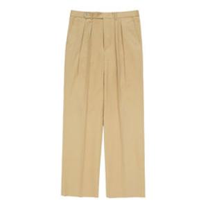 [벨리프]Gabardine cotton Double Pleats Wide Chino Pants (Bei
