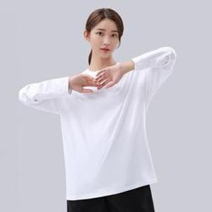 간절기 여자 남자 라운드넥 긴팔 면 티셔츠 남자 여자 롱슬리브 기본티