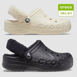[백화점][크록스 본사]공용 털신 바야 라인드 퍼즈스트랩 206633 2종 택1