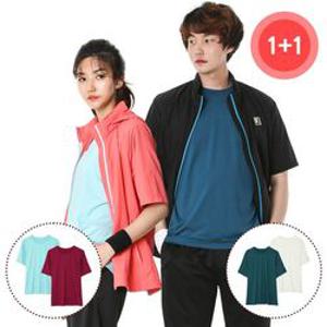 [벅703]애슬레저룩 땡처리 SALE 기능성티셔츠 1 1 SET 남여 반팔티 남자반팔티 남성반팔티 여성반팔티