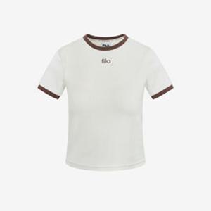 [FILA] 골지 캡내장 크롭 반팔티 (FS2ITH2252F_CRM)