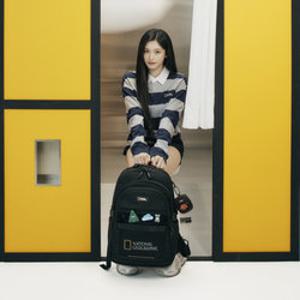 내셔널지오그래픽 N261UTS901 스트라이프 럭비 세미오버핏 긴팔 티셔츠 M/GREY