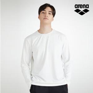 아레나스포츠 유니 기획 라운드 긴팔 티셔츠 S3SC1LT41WHT