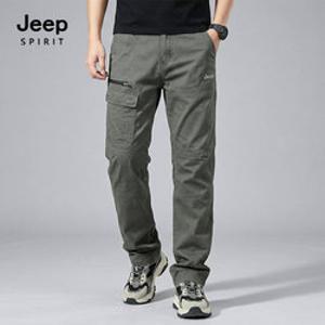 JEEP SPIRIT 스트레이트핏 무릎절개 카고팬츠 그린 (JSFAPT1242)
