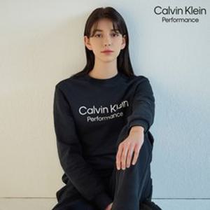 [출고가 65,900원] 캘빈클라인 퍼포먼스 베이직 로고 맨투맨 여성 4컬러 택1