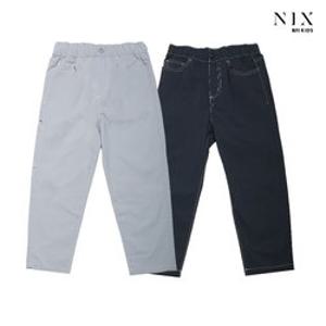 [NIXKIDS]유니) C/N 풀밴딩 스티치 루즈 테이퍼드 (2COLOR)(FKRMCNZ792M)