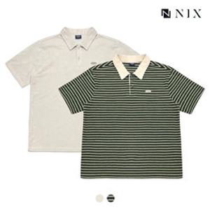 [NIX]유니) 와펜 테리 카라 반팔 티셔츠(FNRMCTC752P)