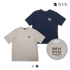 [NIX]유니) 세미오버핏 레터링 티셔츠(FNQMCTR771P)