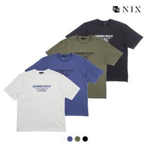 [NIX]유니)앞판 1도 레터링 워싱 티셔츠(FNQMCTR772P)