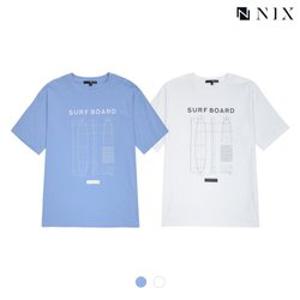 [NIX]유니) 30 S싱글-1도 서프보드 티셔츠(세미오버핏) (FNPMCTR779P)
