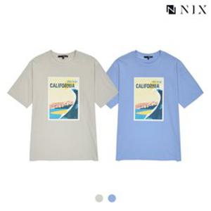 [NIX]유니) 30 S싱글-캘리포니아 티셔츠(세미오버핏) (FNPMCTR793P)
