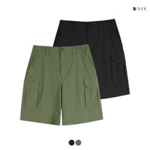 [NIX]유니) 나일론스판 립스탑  3/4밴딩 카고 5부 쇼츠 (2COLOR) (FNRMCNH752M)