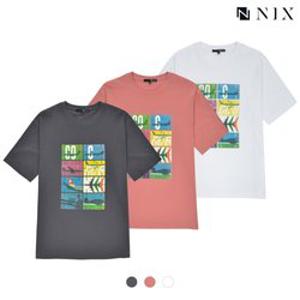 [NIX] 유니)  레트로 그래픽 티셔츠(FNPMCTR795P)