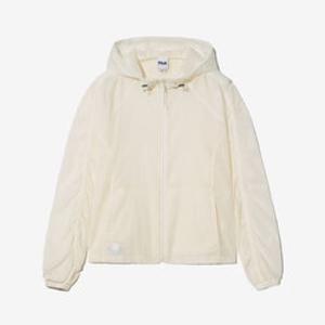 [FILA] 경량 립스탑 셔링 후드 바람막이 (FS2JKH2152F_OWH)