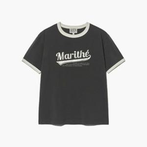 M 마리떼프랑소와반팔티 TQK MFG45UTS220CRC VINTAGE BASEBALL RINGER TEE charcoal