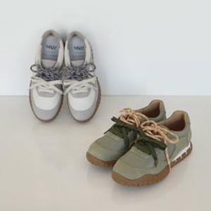 엘칸토 마쯔 여성 콤비슈레이스 스니커즈 2.5cm LCWS02M613