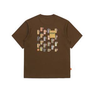 [코닥어패럴] 필름 백그래픽 코튼 반팔 티셔츠 BROWN