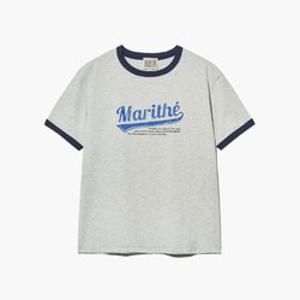 M 마리떼프랑소와반팔티 TQK MFG45UTS220LHG VINTAGE BASEBALL RINGER TEE light heather gray