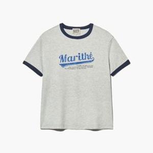 마리떼프랑소와반팔티 TQK MFG45UTS121LHG W VINTAGE BASEBALL RINGER TEE light heather gray