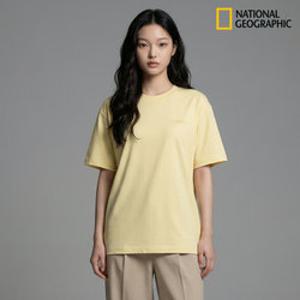 내셔널지오그래픽 N265UTS909 수피마 세미오버핏 반팔 티셔츠 PALE YELLOW