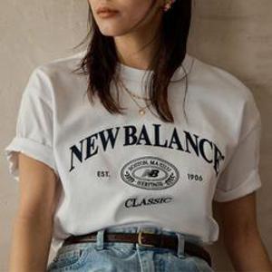 M 뉴발란스반팔티 OQK NBNEE21113-10 공용 HERITAGE 반팔티 (SEMI OVER FIT)